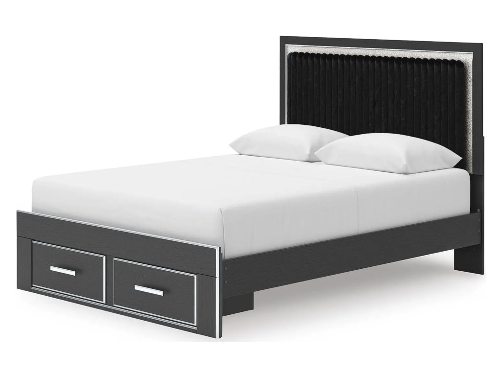 Zuraleus Queen Upholstered Panel Platform Storage Bed - image 3