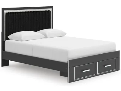 Zuraleus Queen Upholstered Panel Platform Storage Bed
