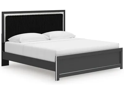 Zuraleus King Upholstered Panel Platform Bed