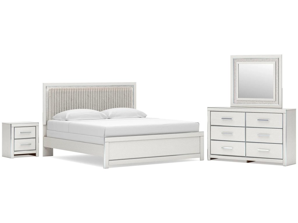 Zuraleus King Upholstered Panel Bed, Dresser, Mirror and Nightstand - main image