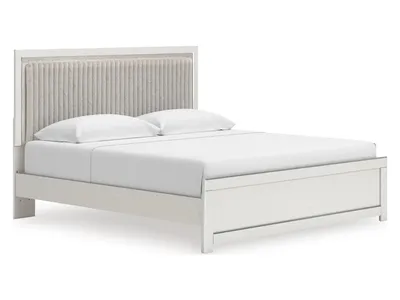 Zuraleus King Upholstered Panel Platform Bed
