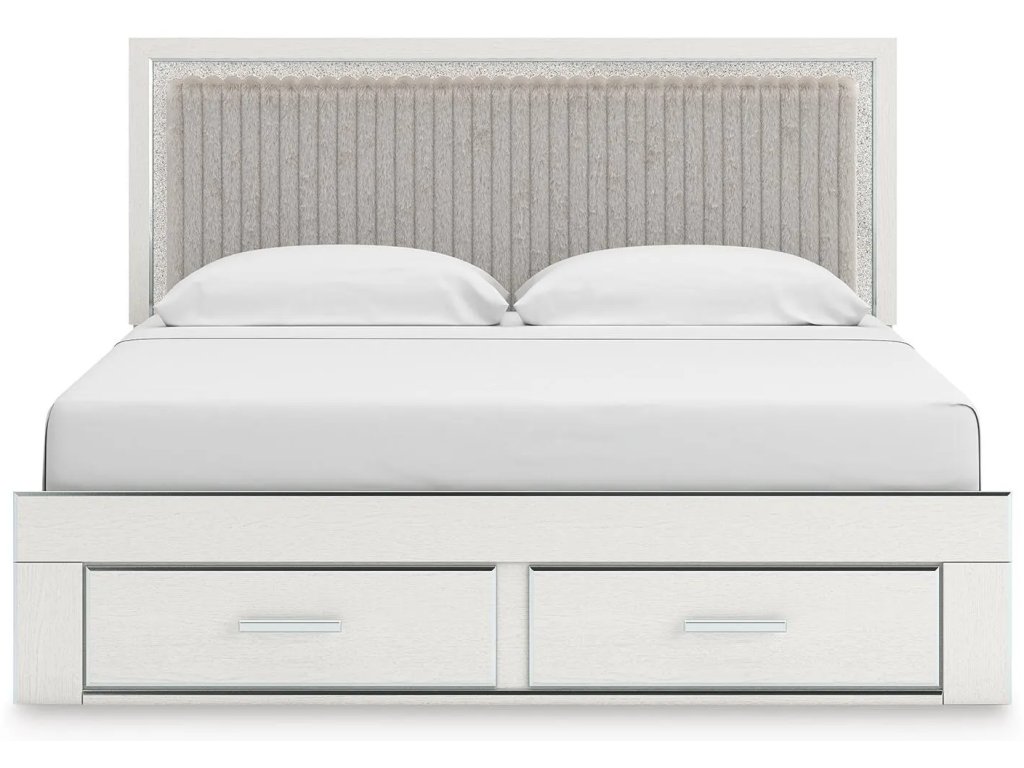 Zuraleus King Upholstered Panel Platform Storage Bed - image 2