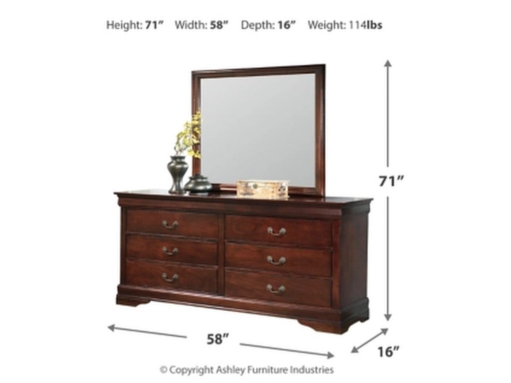Alisdair Full Sleigh Bed, Dresser, Mirror, Chest and 2 Nightstands - image 2