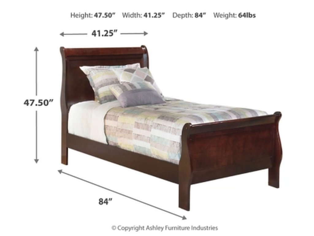 Alisdair Twin Sleigh Bed and Nightstand - image 2