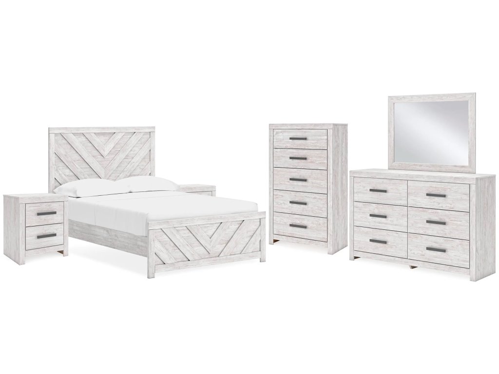 Cayboni Full Panel Bed, Dresser, Mirror, Chest and 2 Nightstands - main image