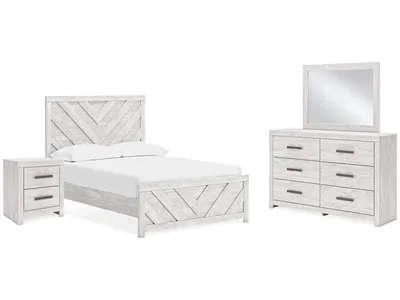Cayboni Full Panel Bed, Dresser, Mirror and Nightstand