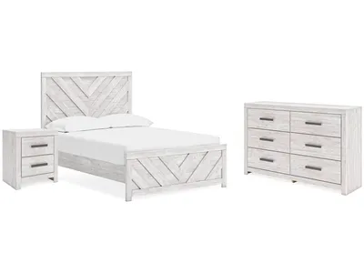 Cayboni Full Panel Bed, Dresser and Nightstand