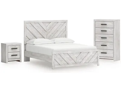 Cayboni Queen Panel Bed, Chest and Nightstand