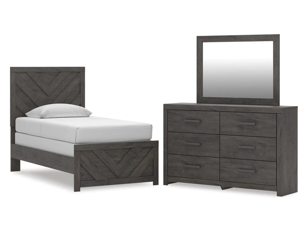 Prendonea Twin Panel Bed, Dresser and Mirror - main image