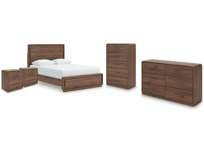 Fortlorn Queen Panel Bed, Dresser, Chest and 2 Nightstands