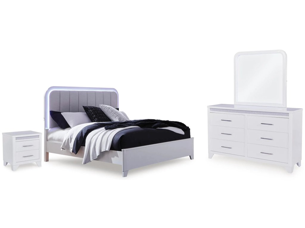 Jarlee Queen Upholstered Panel Bed - main image