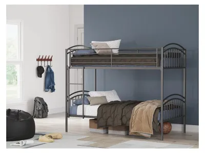 Lanceburg Twin over Twin Bunk Bed with Ladder