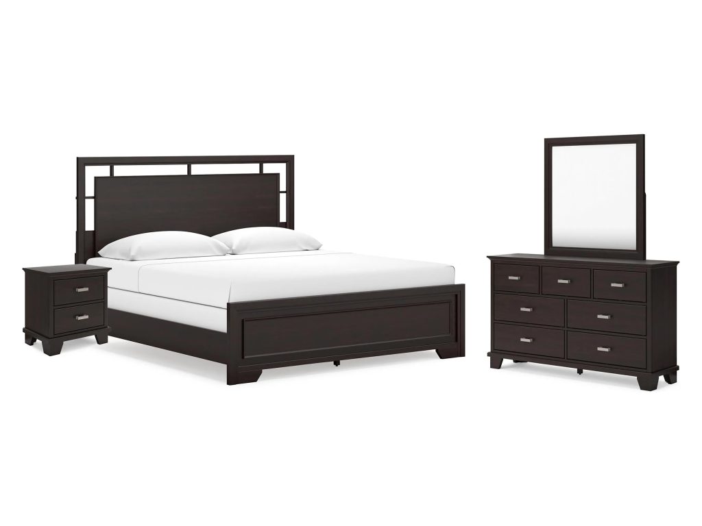 Covetown King Panel Bed, Dresser, Mirror and Nightstand - main image