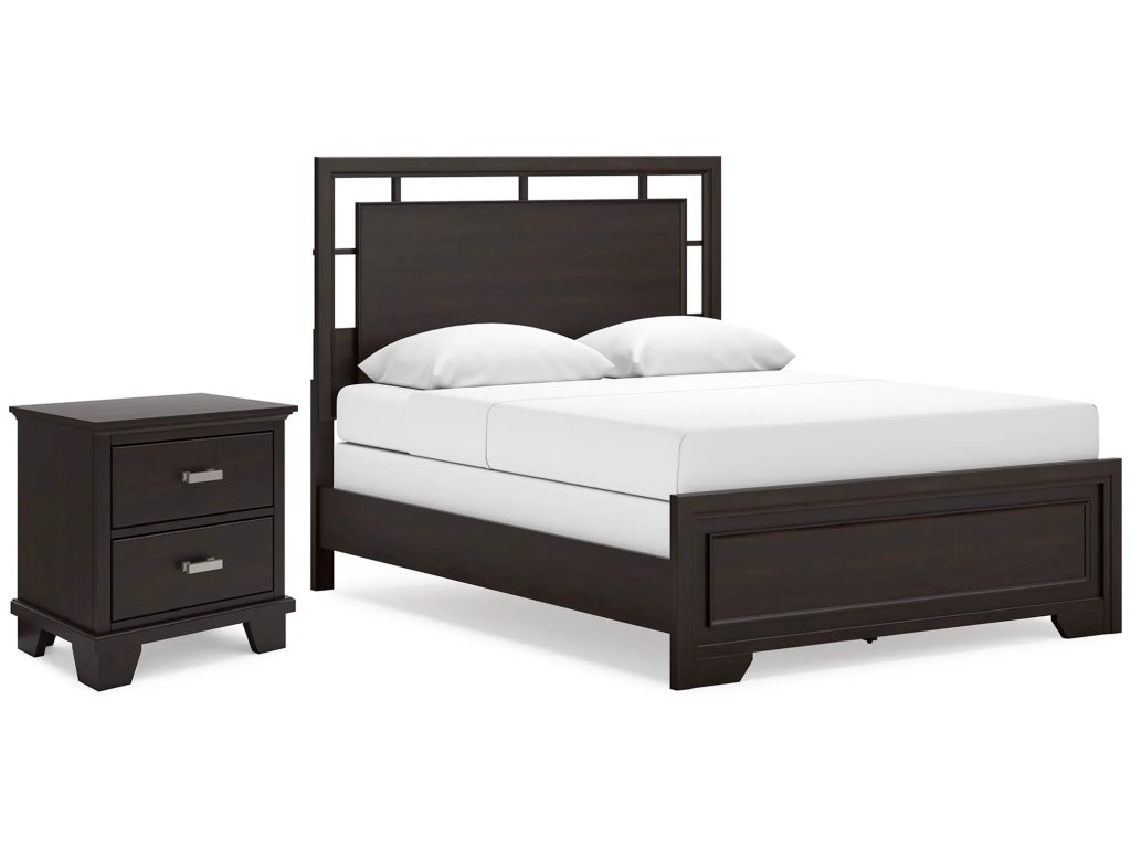 Covetown Queen Panel Bed and Nightstand - main image