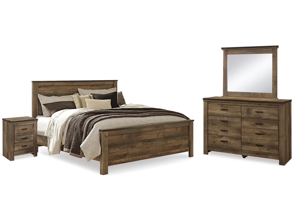 Trinell King Panel Bed, Dresser, Mirror and Nightstand - main image