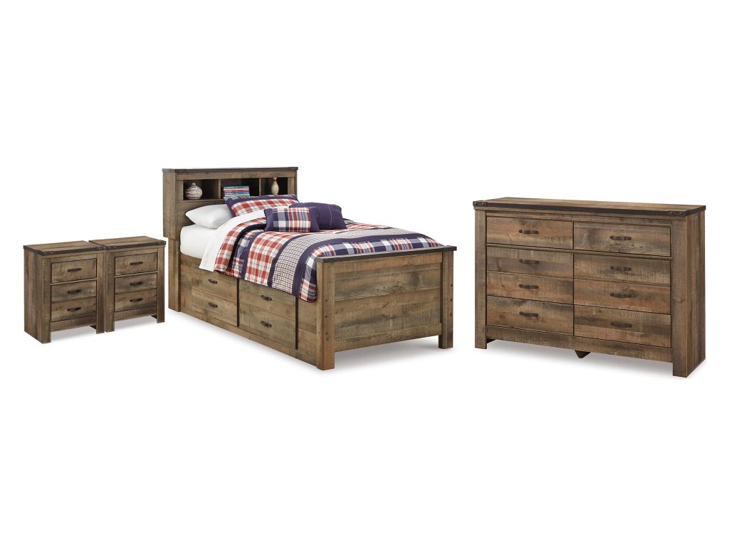 Trinell Twin Bookcase Bed, Dresser and 2 Nightstands - main image