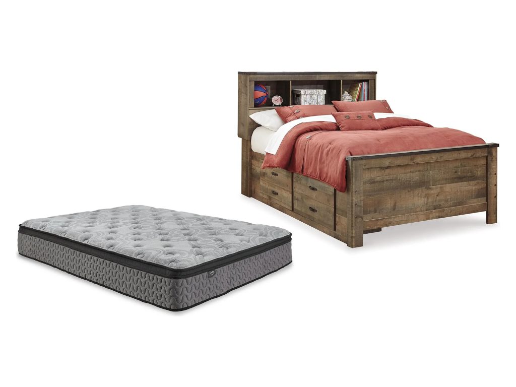 Trinell Full Bookcase Bed with Mattress - main image