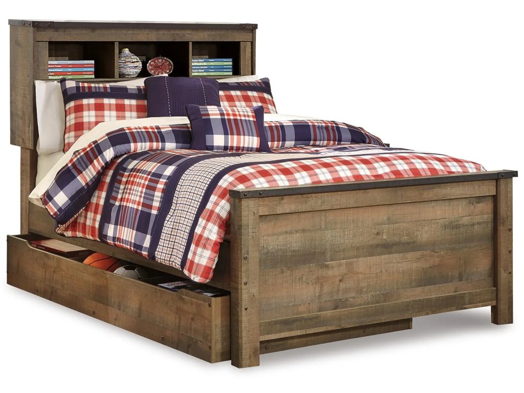 Trinell Full Bookcase Storage Bed, Dresser and Nightstand - image 2