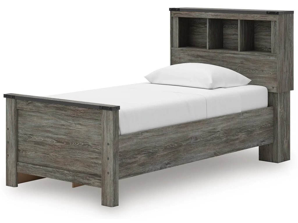 Frandern Twin Bookcase Bed with Storage, Dresser and Mirror - image 15