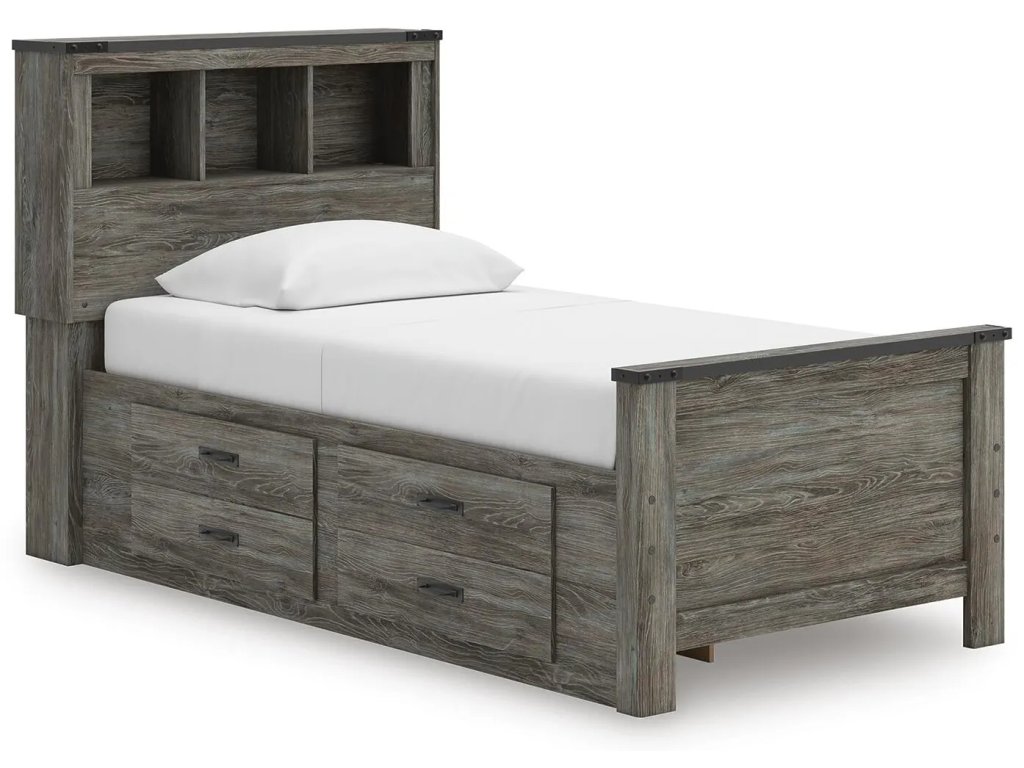 Frandern Twin Bookcase Bed with Storage, Dresser and Mirror - image 9