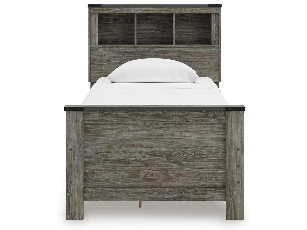 Frandern Twin Bookcase Bed with Storage, Dresser and Mirror - image 8