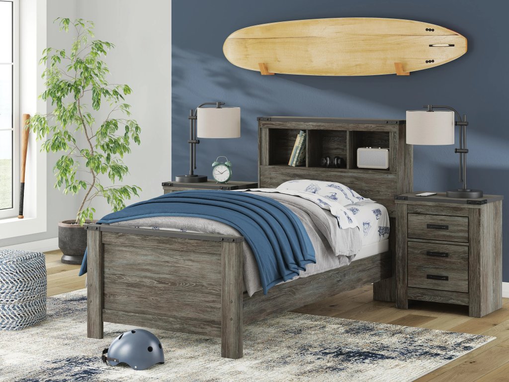 Frandern Twin Bookcase Bed, Dresser and Mirror - image 16