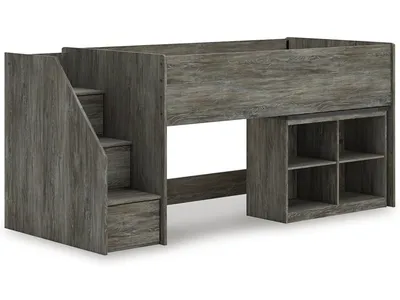 Frandern Twin Loft  Bed with Bookcase Storage - Alternative View