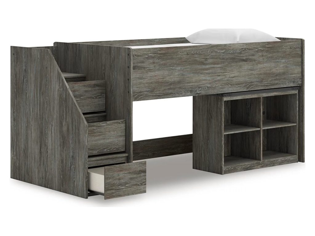 Frandern Twin Loft  Bed with Bookcase Storage - image 2