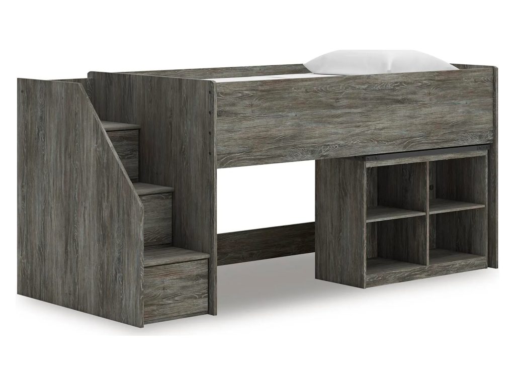 Frandern Twin Loft  Bed with Bookcase Storage - main image