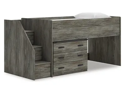 Frandern Twin Loft Bed with Drawer Storage