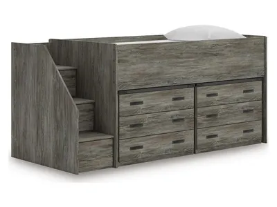Frandern Twin Loft Bed with Drawer Storage