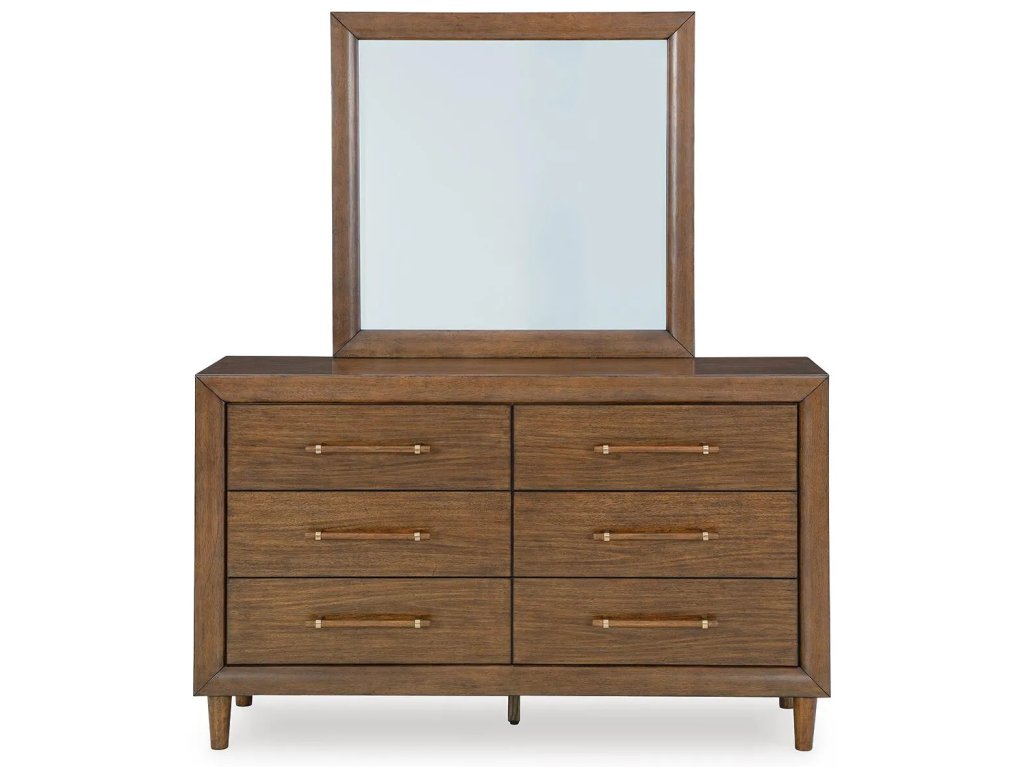 Lyncott Queen Upholstered Bed, Dresser, Mirror and 2 Nightstands - image 1