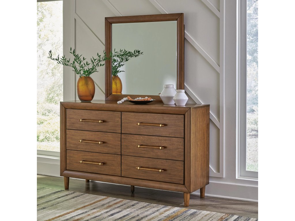 Lyncott Queen Upholstered Bed, Dresser, Mirror and 2 Nightstands - image 12