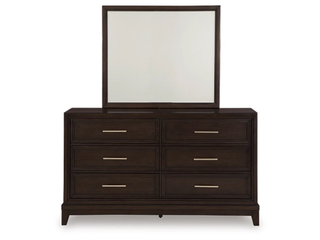 Neymorton Queen Upholstered Panel Bed, Dresser, Mirror and Nightstand - image 1