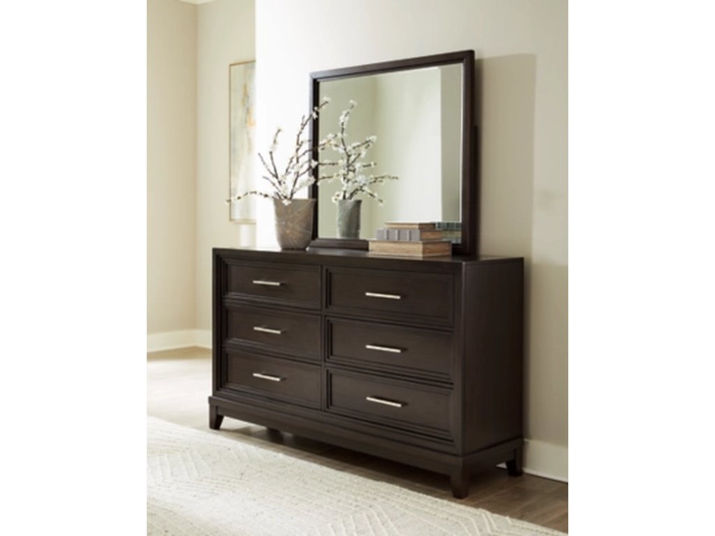 Neymorton Queen Upholstered Panel Bed, Dresser, Mirror and Nightstand - image 10