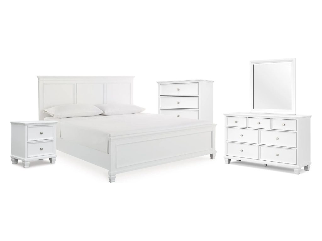 Fortman King Panel Bed, Dresser, Mirror, Chest and Nightstand - main image