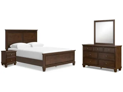 Danabrin Queen Panel Bed, Dresser, Mirror and Nightstand
