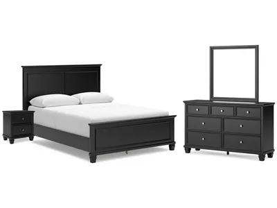 Lanolee Queen Panel Bed, Dresser, Mirror and Nightstand