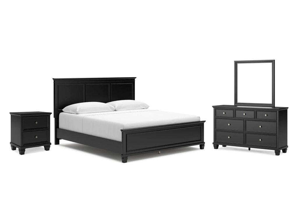 Lanolee King Panel Bed, Dresser, Mirror and Nightstand - main image