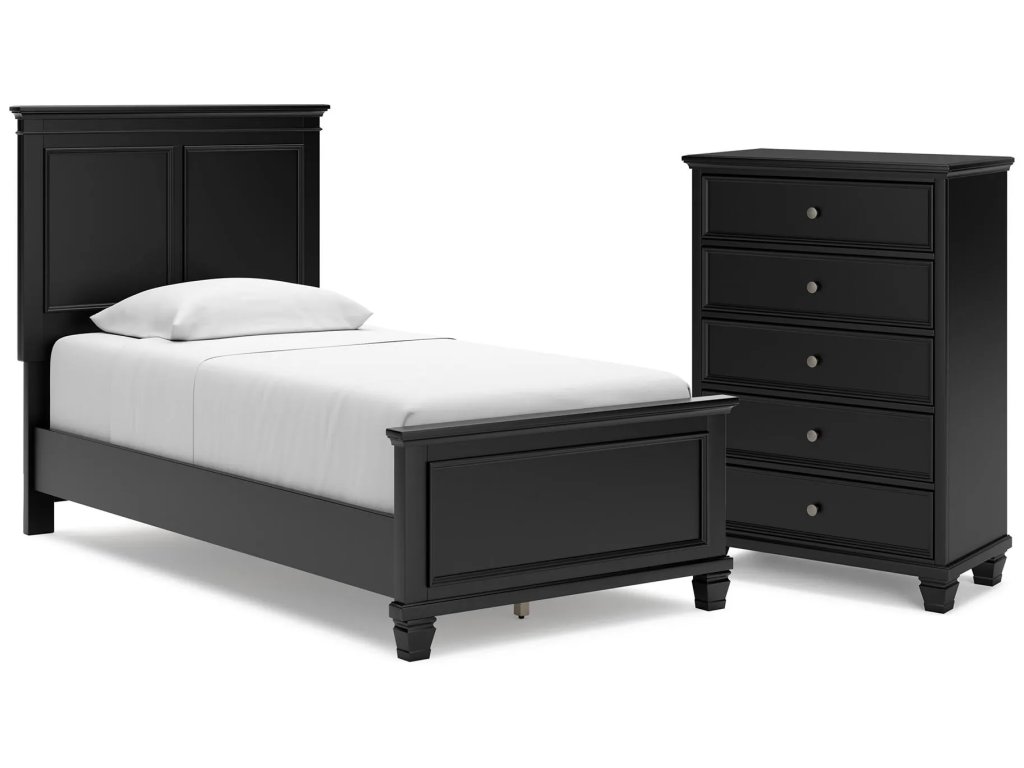 Lanolee Twin Panel Bed and Chest - main image