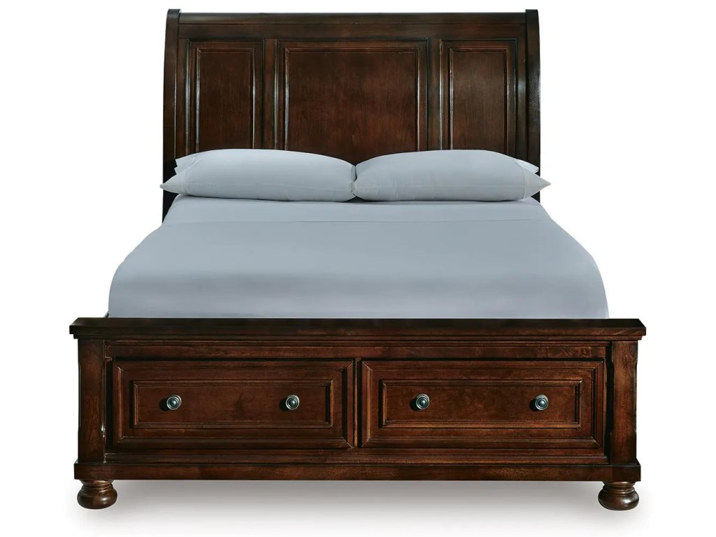 Porter Queen Sleigh Storage Bed, Dresser and Mirror - image 1