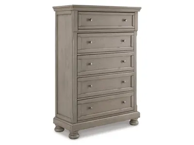 Lettner King Panel Bed, Chest and 2 Nightstands