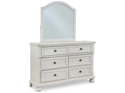 Robbinsdale Twin Sleigh Storage Bed, Dresser and Mirror