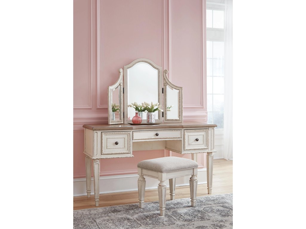 Realyn Queen Panel Bed, Dresser, Mirror and Vanity - image 10