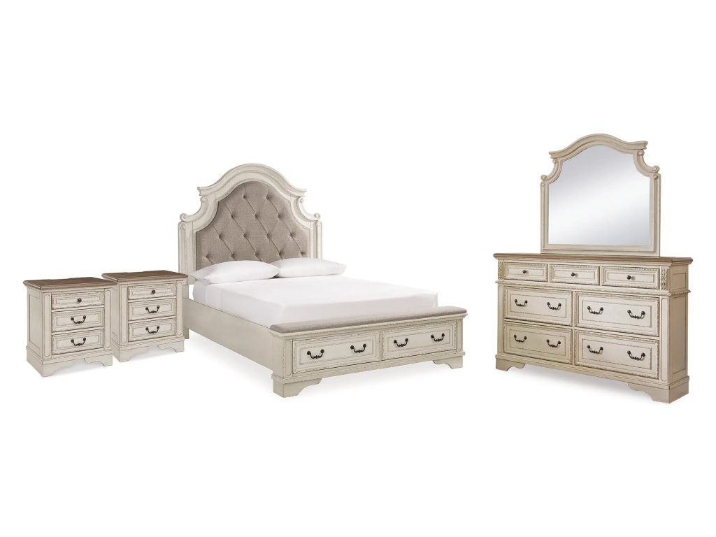 Realyn Queen Panel Bed, Dresser, Mirror and 2 Nightstands - main image