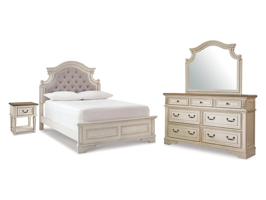 Realyn King Panel Bed, Dresser, Mirror and Nightstand - main image