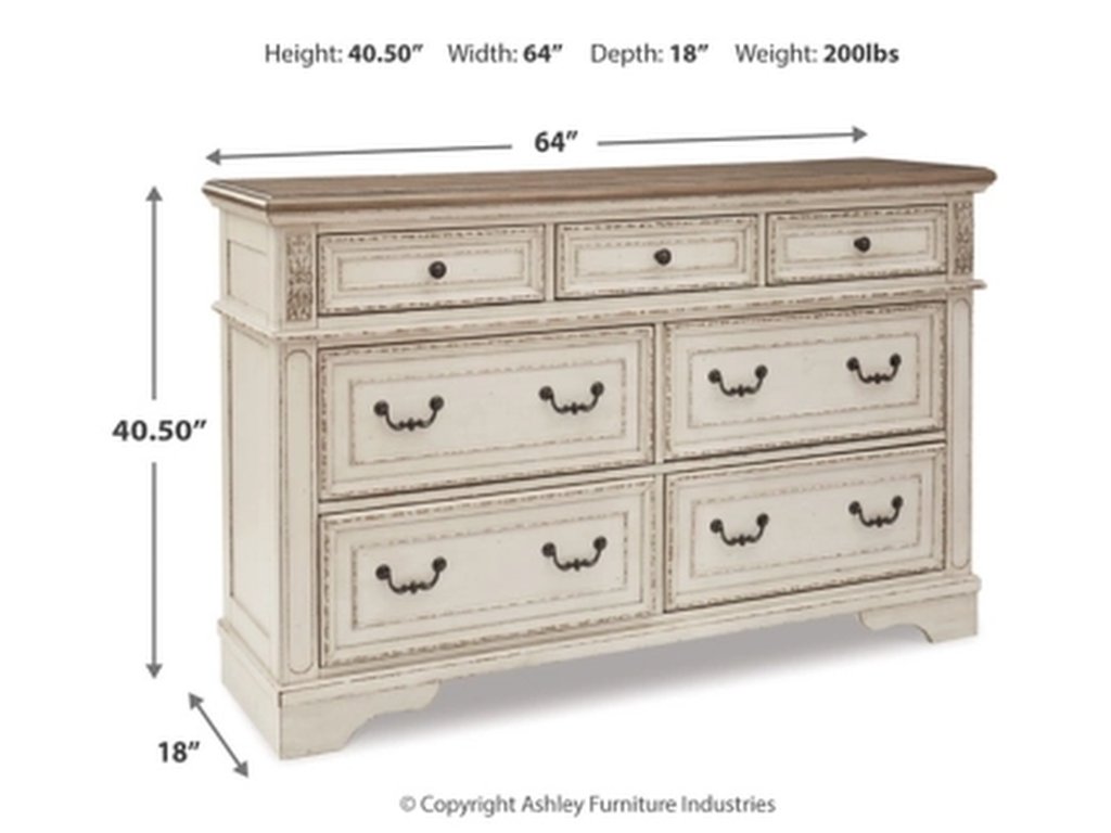 Realyn Full Upholstered Panel Bed and Dresser - image 3