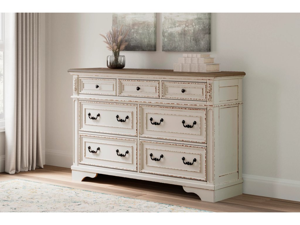 Realyn Full Upholstered Panel Bed and Dresser - image 7