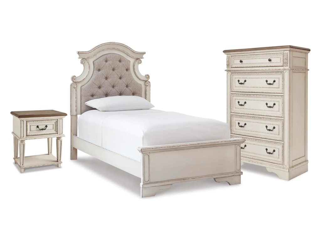 Realyn Twin Panel Bed, Chest and Nightstand - main image