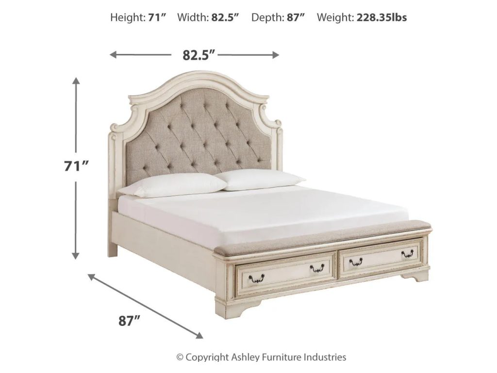 Realyn King Upholstered Panel Storage Bed and 2 Nightstands - image 5